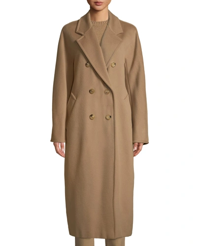 Shop Max Mara Wool-cashmere Double-breasted Madame Coat In Camel