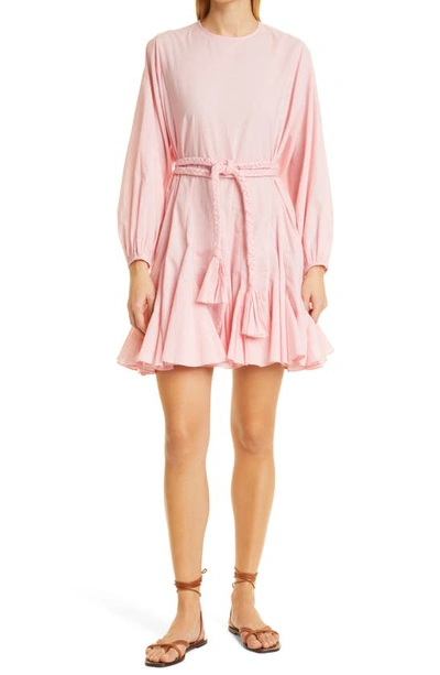 Shop Rhode Ella Long Sleeve Dress In Candy Pink