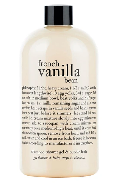 Shop Philosophy French Vanilla Bean Shampoo, Shower Gel & Bubble Bath, 16 oz