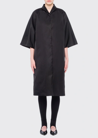 Shop Prada Re-nylon Oversized Water-resistant Coat In Black