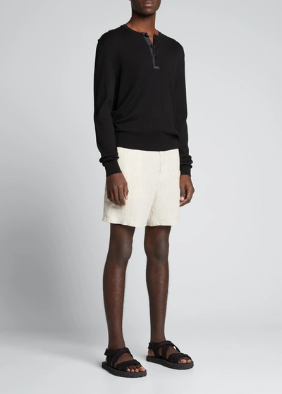 Shop Rag & Bone Men's Eaton Linen Shorts In Bluwht