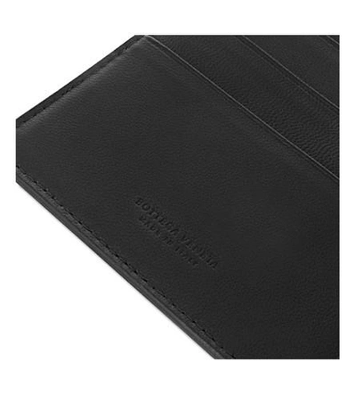 Shop Bottega Veneta Woven Leather Billfold Wallet In Nero