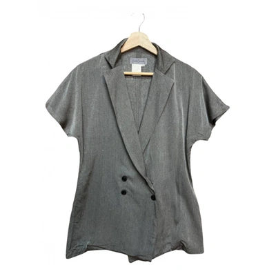 Pre-owned Yohji Yamamoto Coat In Grey