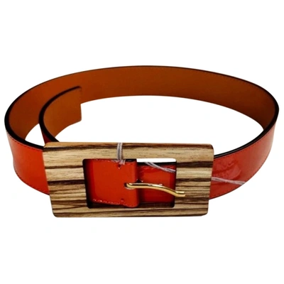 Pre-owned Marni Leather Belt In Red