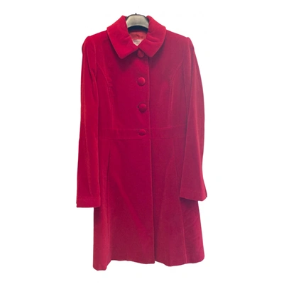 Pre-owned Blumarine Velvet Coat In Red