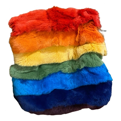 Pre-owned Les Petits Joueurs Leather Clutch Bag In Multicolour