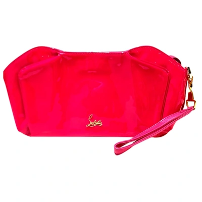 Pre-owned Christian Louboutin Leather Clutch Bag In Pink