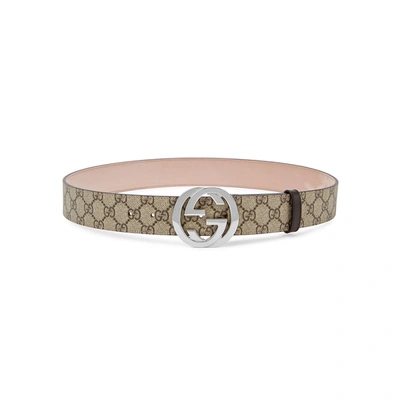 Shop Gucci Gg Supreme Monogrammed Belt , Belt, Beige