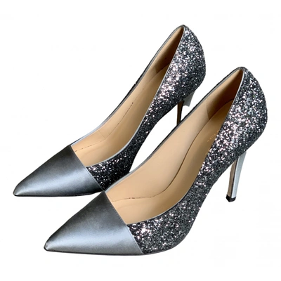 Pre-owned Kate Spade Glitter Heels In Grey