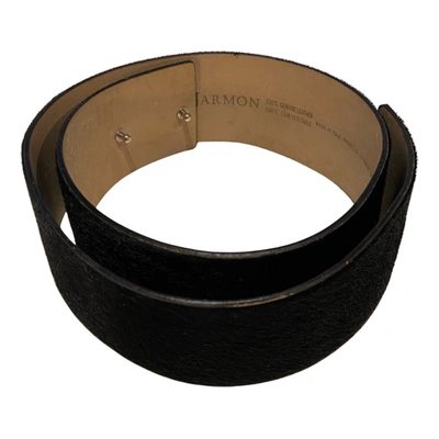 Pre-owned Tara Jarmon Leather Belt In Black