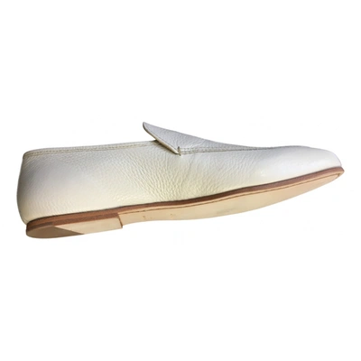 Pre-owned Lemaire Leather Flats In Beige