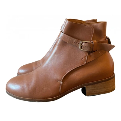 Pre-owned & Other Stories & Stories Leather Ankle Boots In Brown