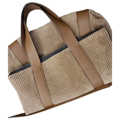 Pre-owned Brunello Cucinelli Velvet Handbag In Brown