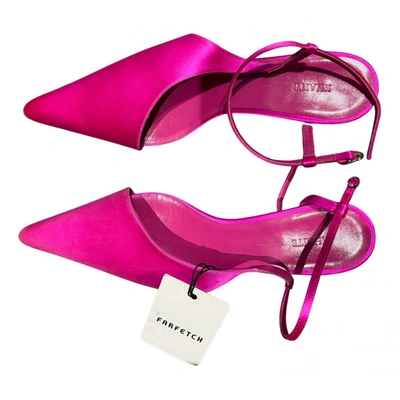 Pre-owned Khaite Velvet Sandal In Pink