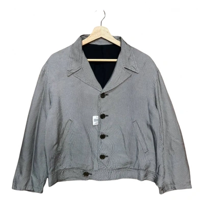 Pre-owned Y's Silk Jacket In Grey