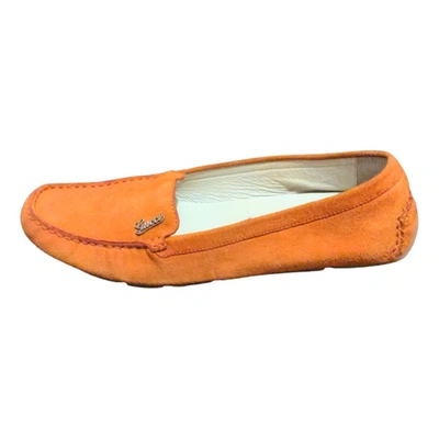 Pre-owned Gucci Flats In Orange