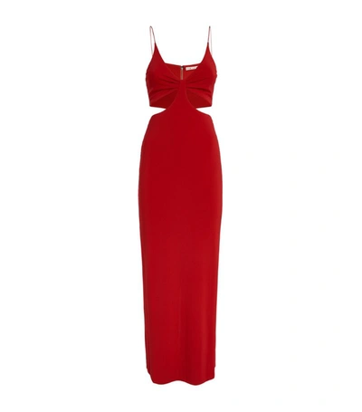 Shop Alice And Olivia Havana Cut-out Maxi Dress In Red