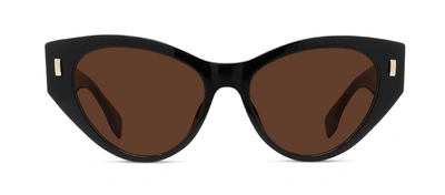 Shop Fendi First Fe 40035i 01e Geometric Sunglasses In Brown