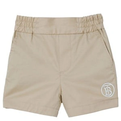 Shop Burberry Soft Fawn Leonard Shorts In Beige