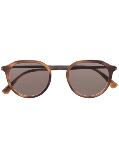 Shop Mykita Paulson Round-frame Sunglasses In Brown