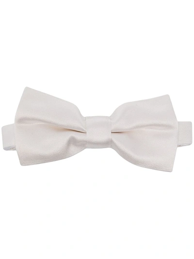 Shop Givenchy Silk Clip-on Bow Tie In White