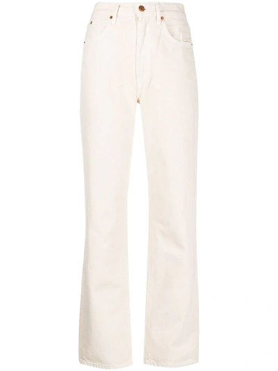 Shop Slvrlake London High-waisted Jeans In White