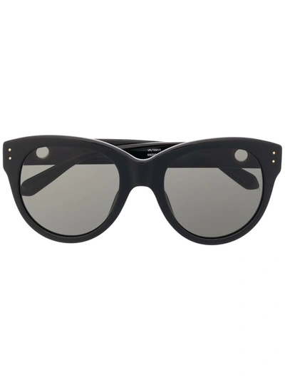 Linda Farrow Round Frame Sunglasses In Black