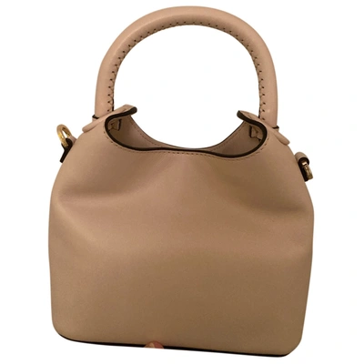 Pre-owned Elleme Leather Crossbody Bag In Beige