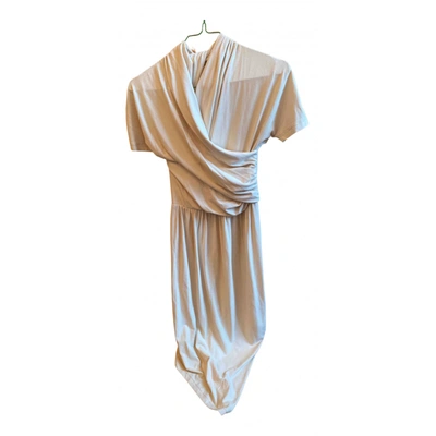 Pre-owned Carven Mid-length Dress In Ecru