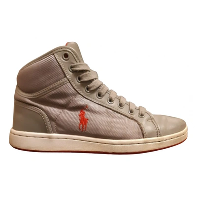 Pre-owned Polo Ralph Lauren High Trainers In Grey
