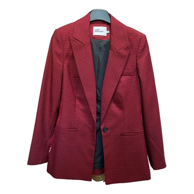 Pre-owned Self-portrait Coat In Red