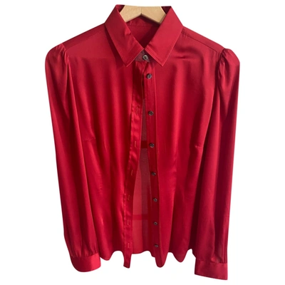 Pre-owned Dolce & Gabbana Silk Blouse In Red