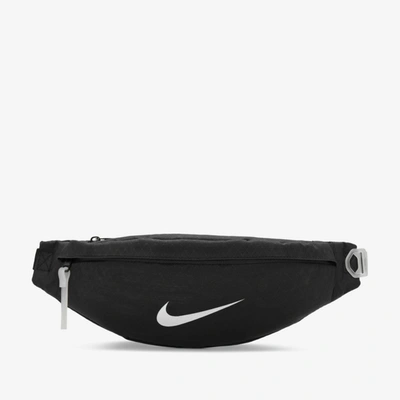 Shop Nike Sportswear Heritage Winterized Waistpack In Black,black,metallic Silver