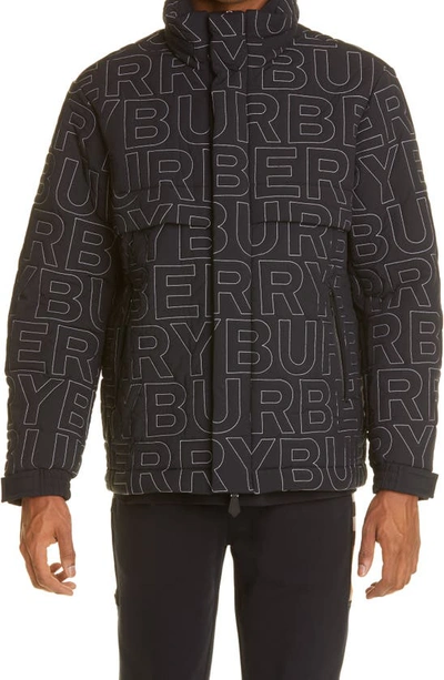 Shop Burberry Dainton Embroidered Logo Jacket In Black