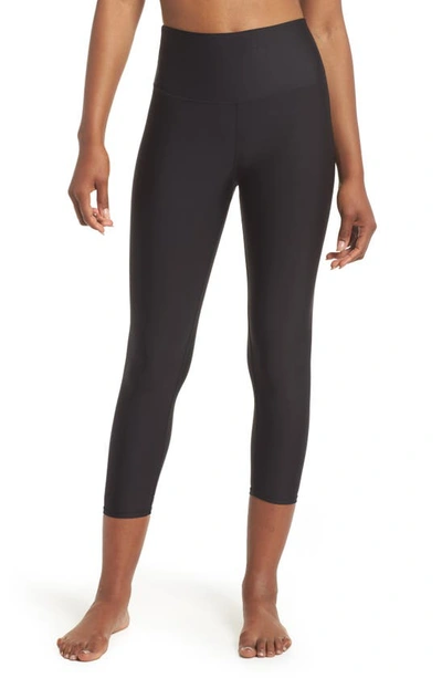 Shop Alo Yoga Airlift High Waist Capris In Black