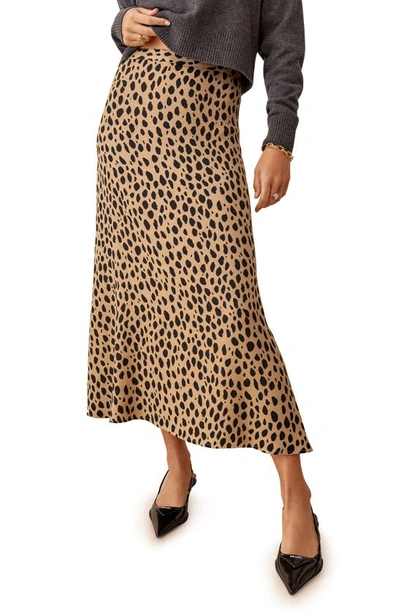 Shop Reformation Bea Midi Skirt In Bobcat
