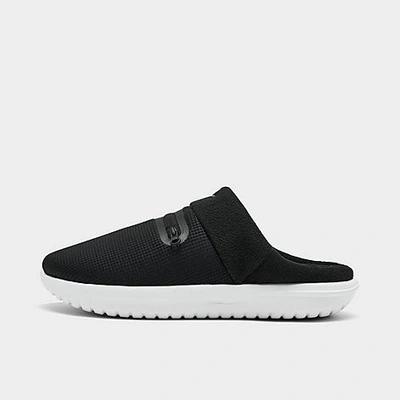 Shop Nike Men's Burrow Slippers In Black/white