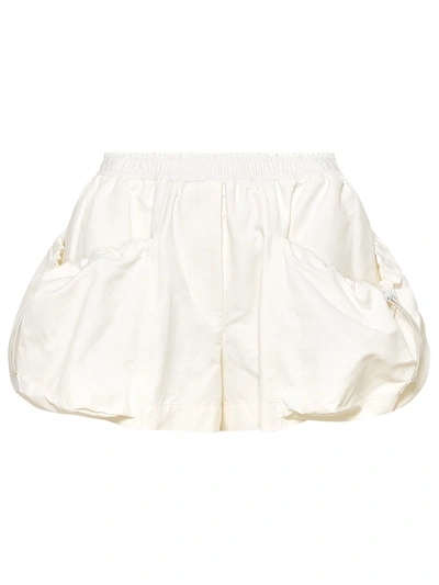 Shop Stella Mccartney Cream Recycled Polyester Shorts In White