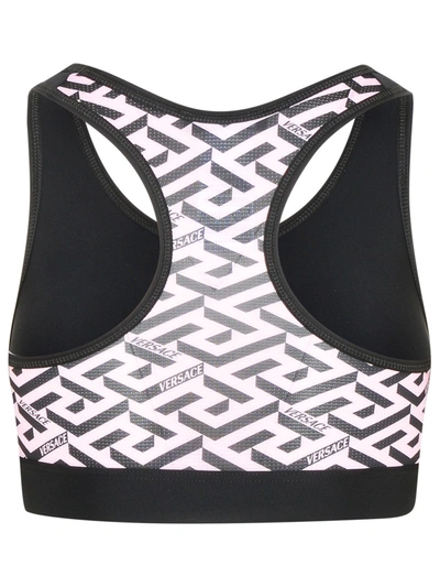 Shop Versace Black Synthetic Fabric Sports Bra