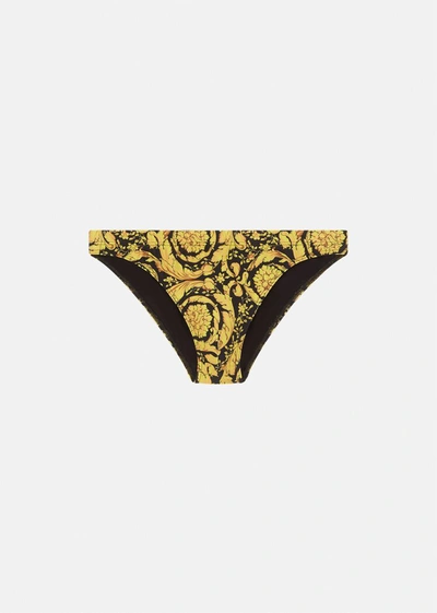 Shop Versace Barocco Swim Briefs In Print