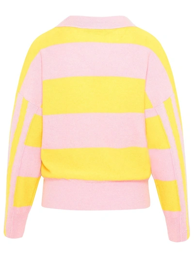 Shop Stella Mccartney Two-tone Cashmere Blend Sweater In Multicolor