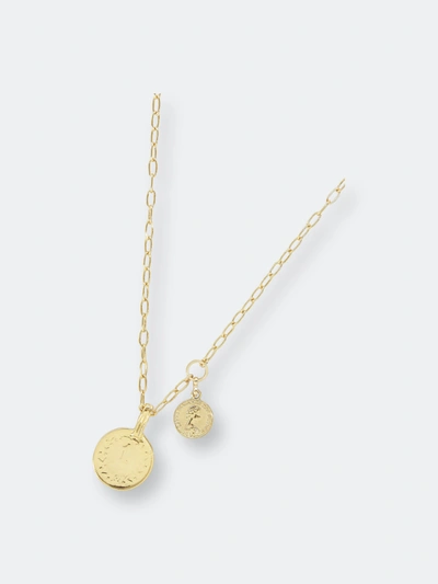 Shop Ettika Simplicity Coin & Chain Necklace In Gold