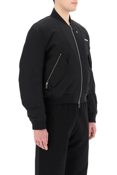 Shop Off-white Diagonals Bomber Jacket In Black