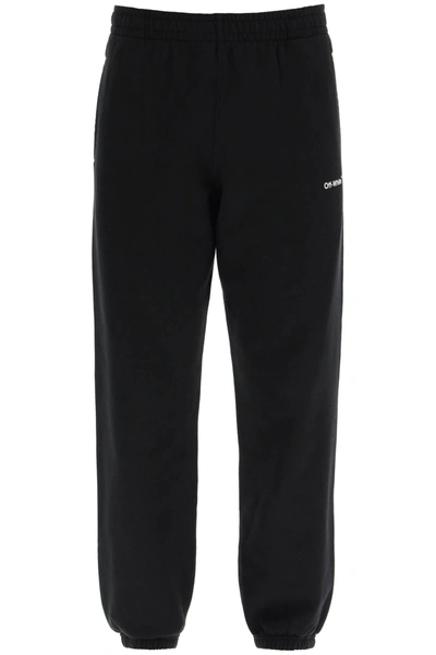 Shop Off-white Caravaggio Diagonals Sweatpants In Black