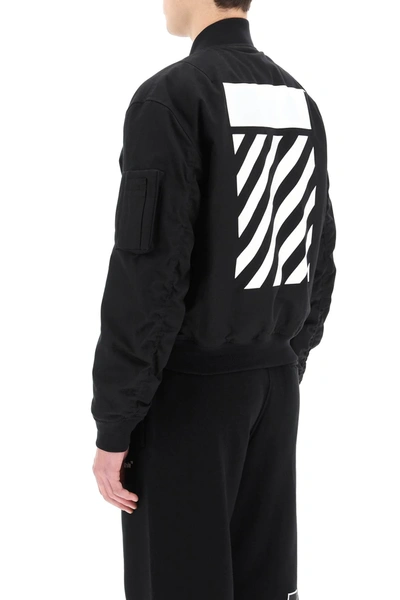 Shop Off-white Diagonals Bomber Jacket In Black