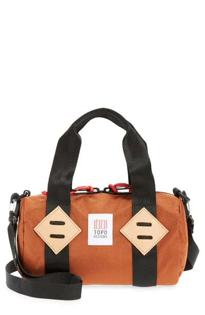 Shop Topo Designs Classic Mini Duffle Bag In Clay