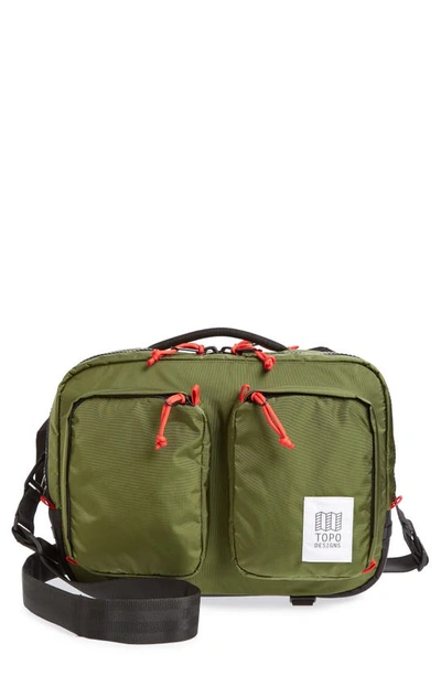 Shop Topo Designs Global Water Repellent Briefcase In Olive