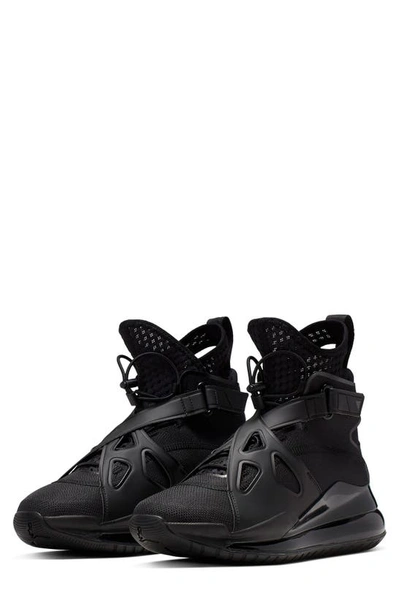Shop Jordan Air Latitude 720 High Top Sneaker In Black/ Black/ Black