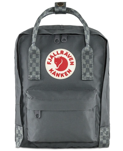 Shop Fjall Raven Kanken Mini-backpack In Super Grey/chess Pattern