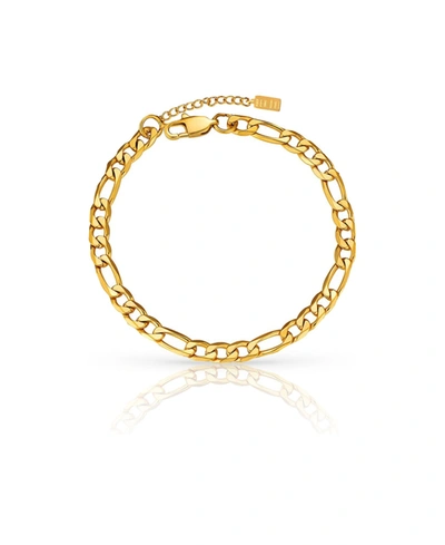 Shop Ben Oni Classic Anti-tarnish Figaro Chain Bracelet In Gold Plated